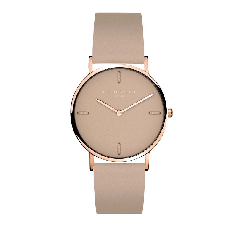Liebeskind Berlin Mechanische Uhr Echtleder Armbanduhr beige