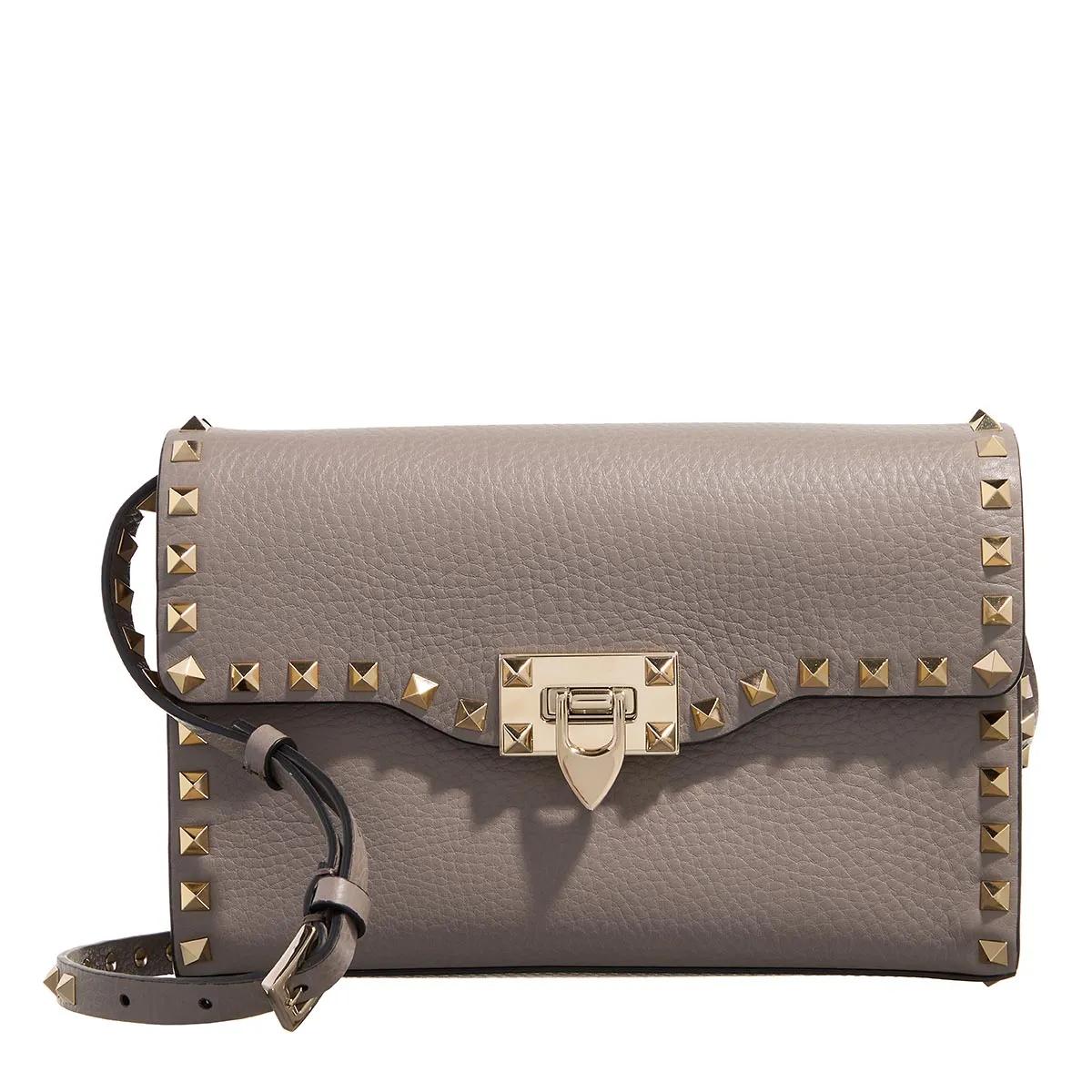 Valentino Garavani Crossbody Bags - Small Shoulder Bag Rockstud - Gr. unisize - in Taupe - für Damen