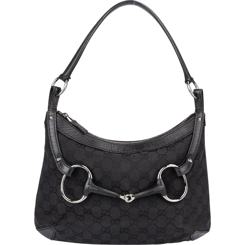 Gucci Schultertasche Gucci GG Monogram Horsebit Shoulder Bag mehrfarbig
