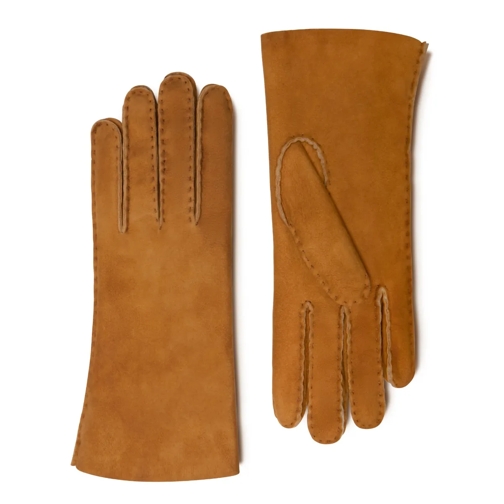 Isabel Bernard Handschoen Isabel Bernard Honoré Zenia Cognac Lambskin Gloves Kognak