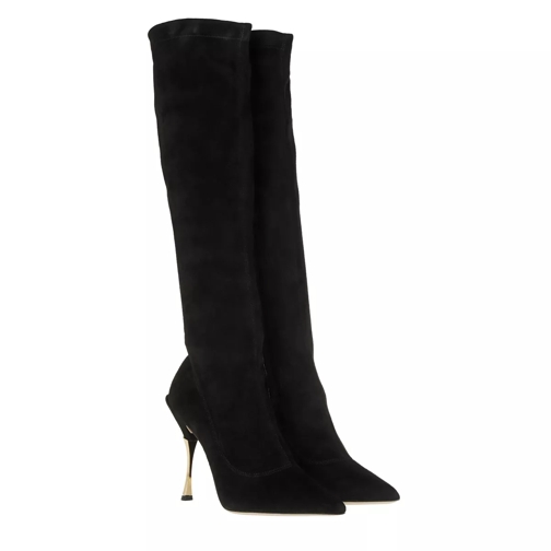 Dolce&Gabbana Stretch Boots Suede Black Stiefel
