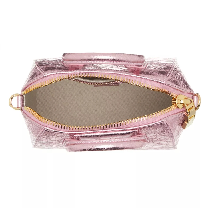 Givenchy Mini Antigona Bag In Laminated Leather Silk Pink