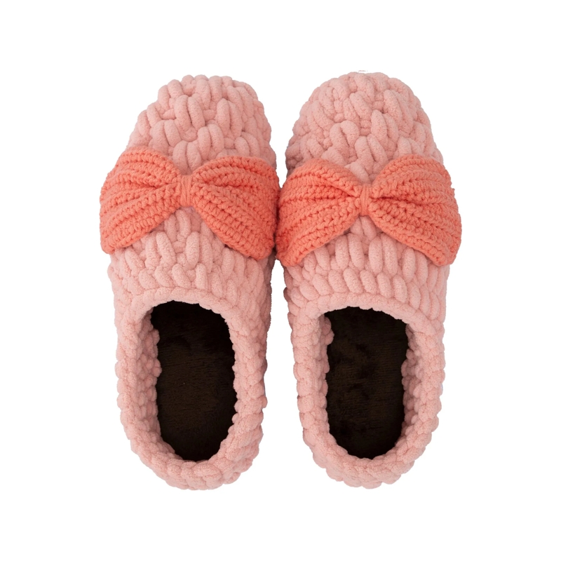 UZURII Flip Flops slipper Fluffy Pink Bow rosa