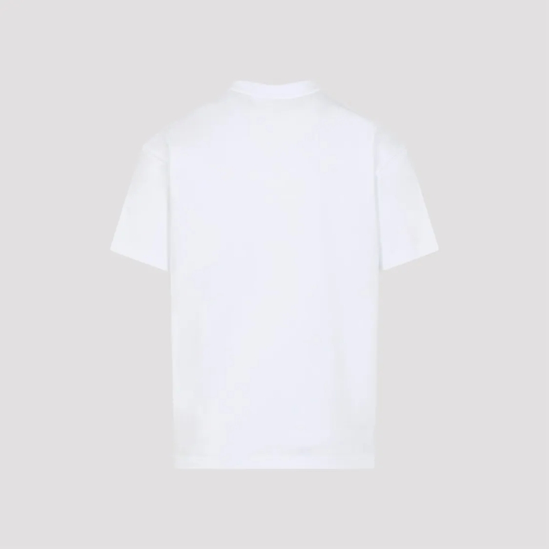 Givenchy T-shirt White Cotton T-Shirt With Tonal Green Lettering White