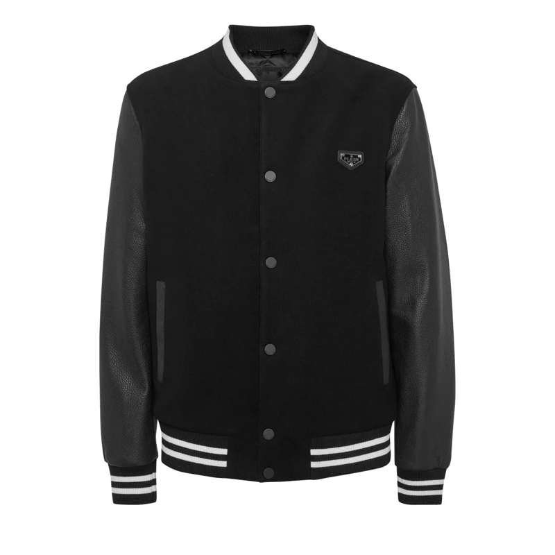 Philipp Plein Bomberjacke Bomber Skull Mit Schmucksteinen schwarz