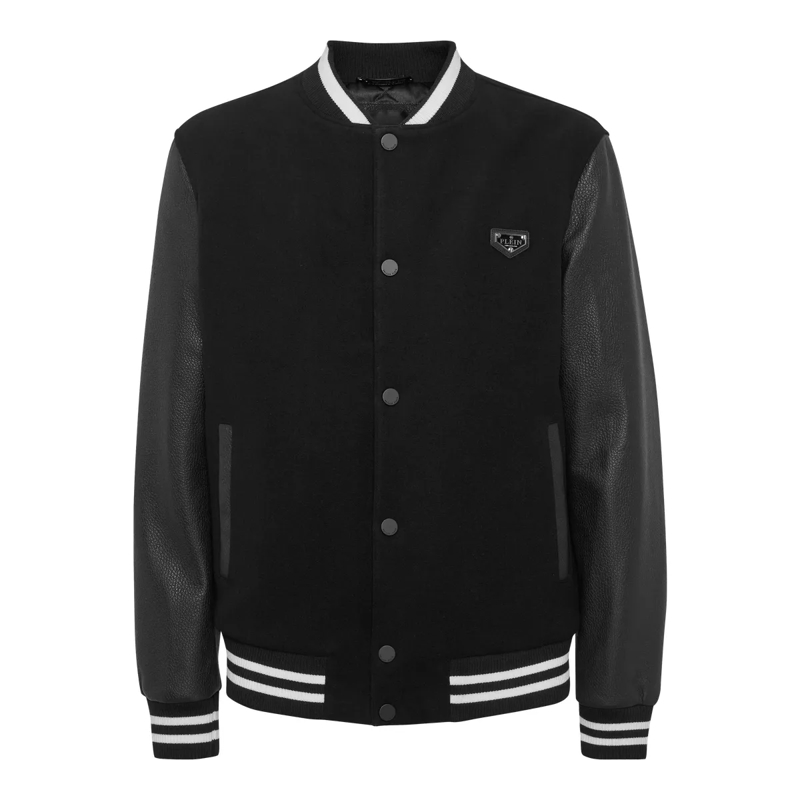 Philipp Plein Daunenjacke Bomber Skull Mit Schmucksteinen schwarz