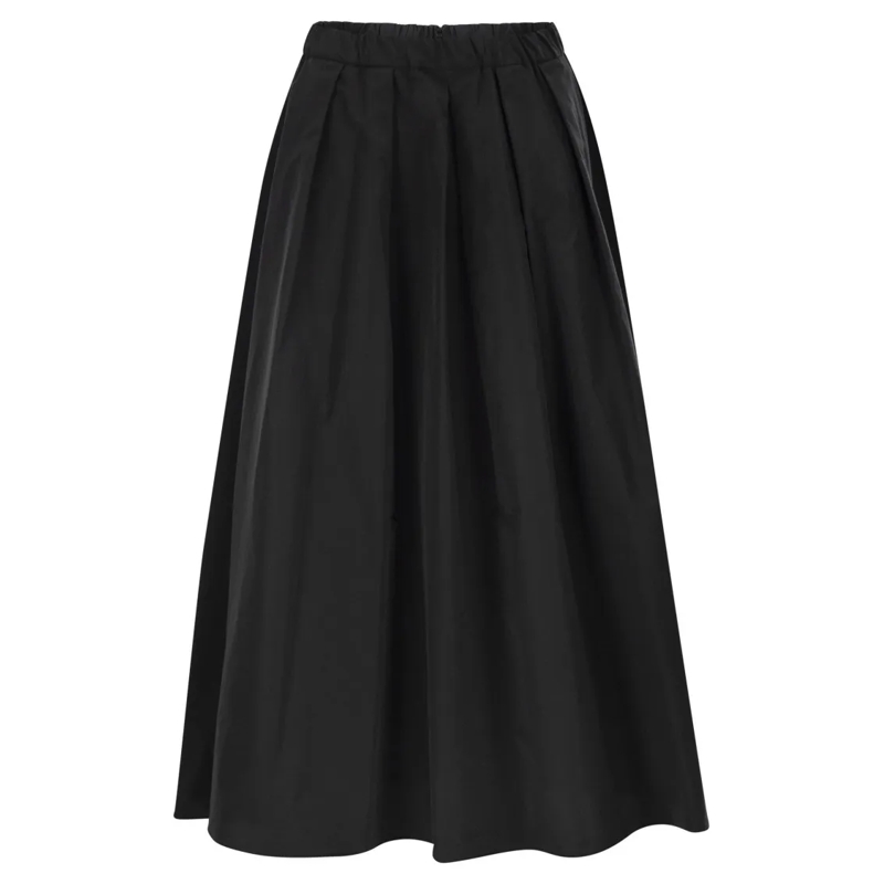 Max Mara Minirok Wkdcurvato - Long Taffeta Skirt Black