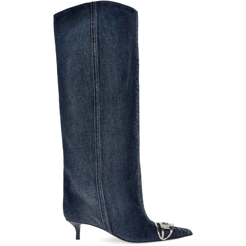 Diesel Bottes Boots Denim blau