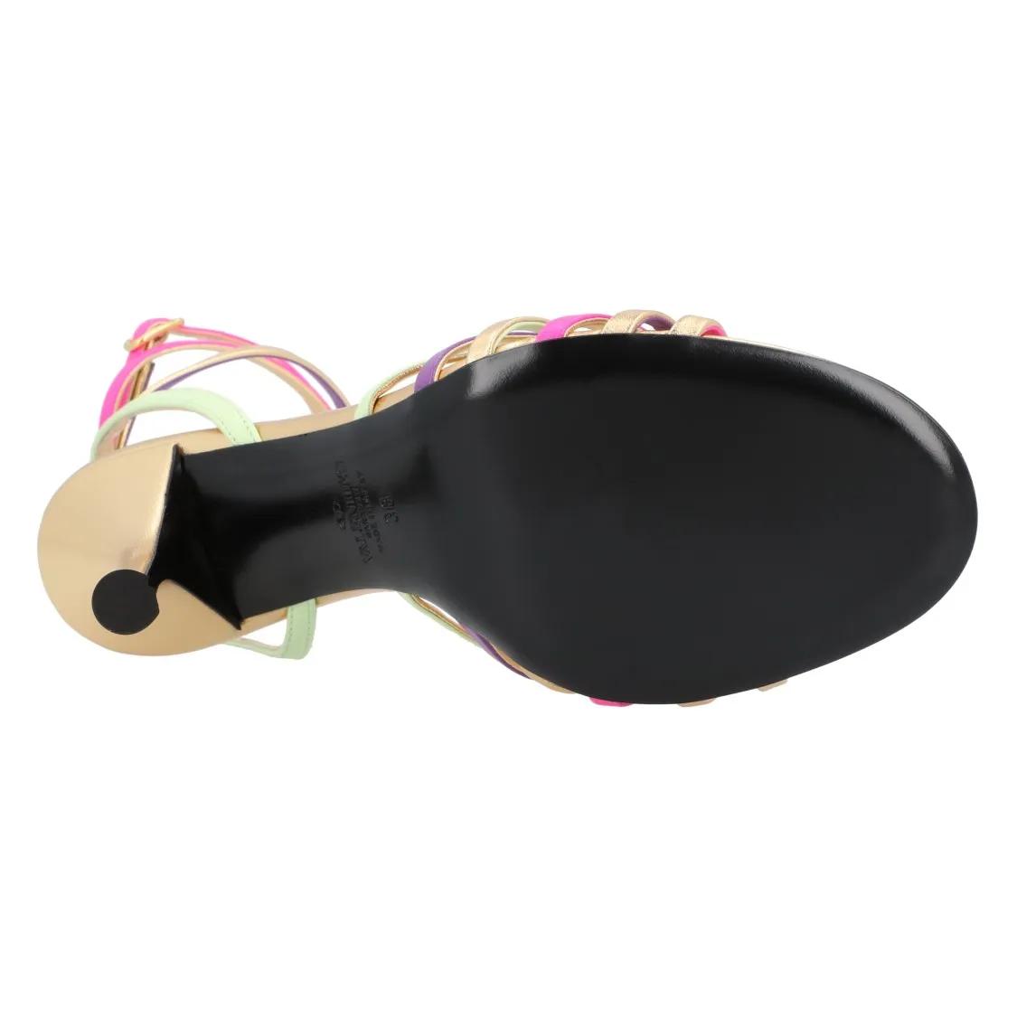 Thumbnail - Valentino Garavani Sandalen - Rockstud Strappy Sandals - Gr. 38 (EU) - in Bunt - für Damen