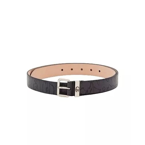 Alexander McQueen Ledergürtel Skull Loop Leather Belt Black