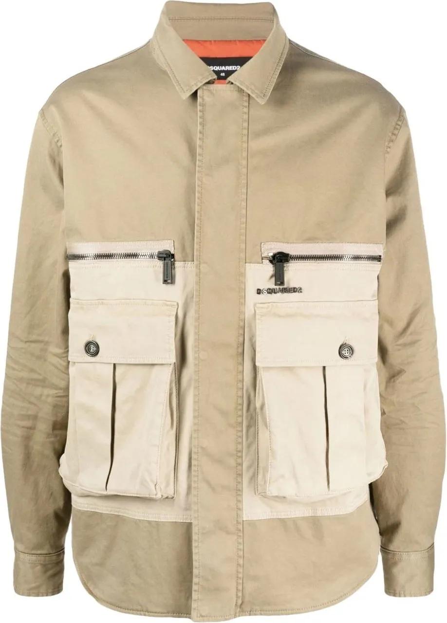 Thumbnail - Dsquared2 - Flap Pocket Padded Coach Jacket - Größe 50 - beige