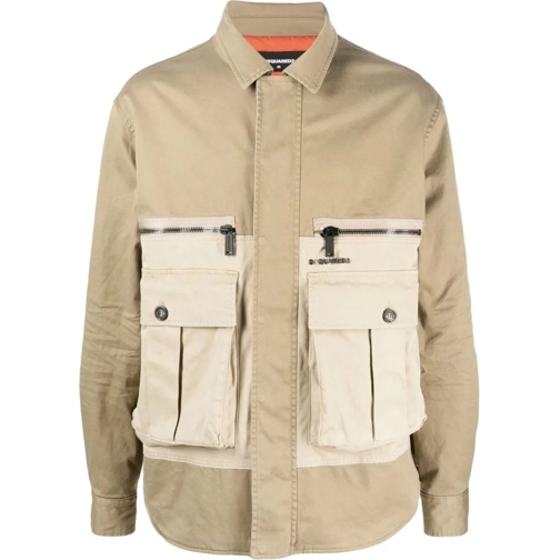 Dsquared2 Vestes en duvet Flap Pocket Padded Coach Jacket beige