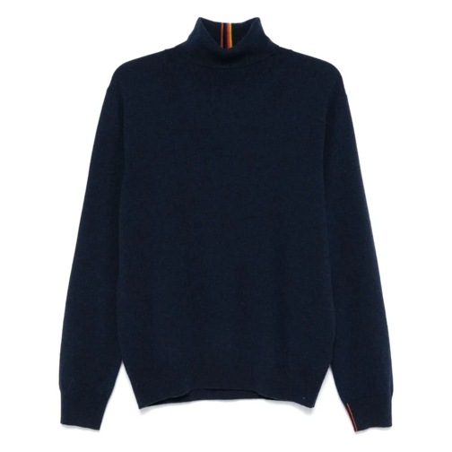 Paul Smith Pullover Navy Cashmere Crew Neck Sweater Blue