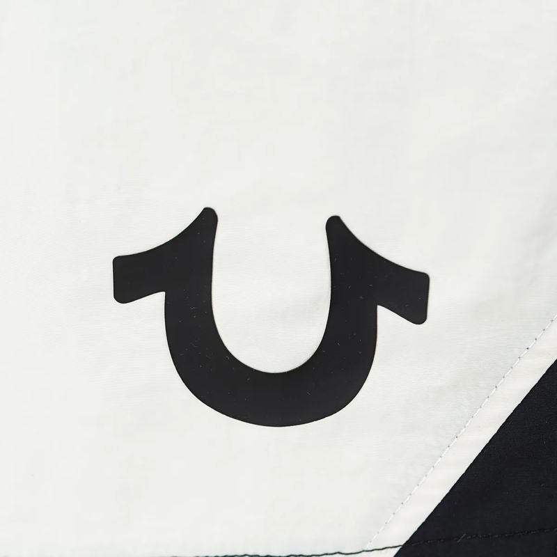 True Religion Shorts - Nylon Track-Short- Geometrisches Colorblocking schwarz(Image 5)