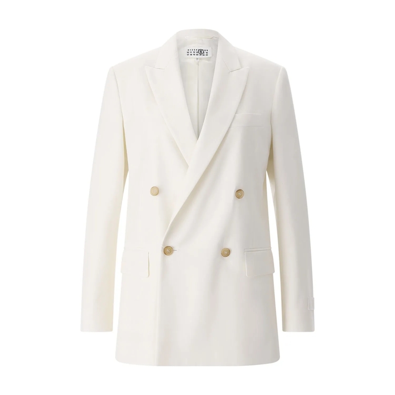Maison Margiela Blazer Blazer aus Woll-Mix weiß