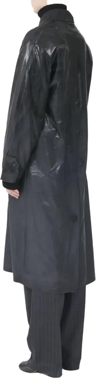 Maison Margiela - Coated Trench Coat Black - Größe 42 - schwarz