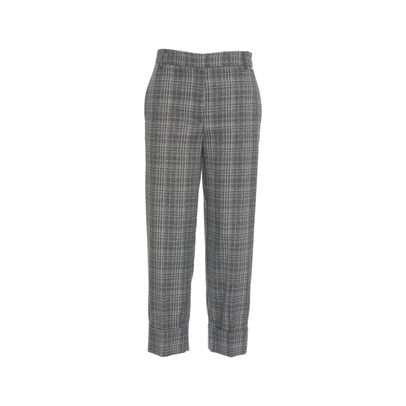 LIU JO  Glencheck Trousers Grey