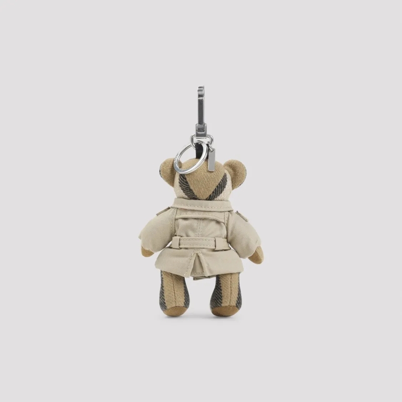 Burberry  Trench Coat Teddy Bear Keychain In Cashmere Neutrals