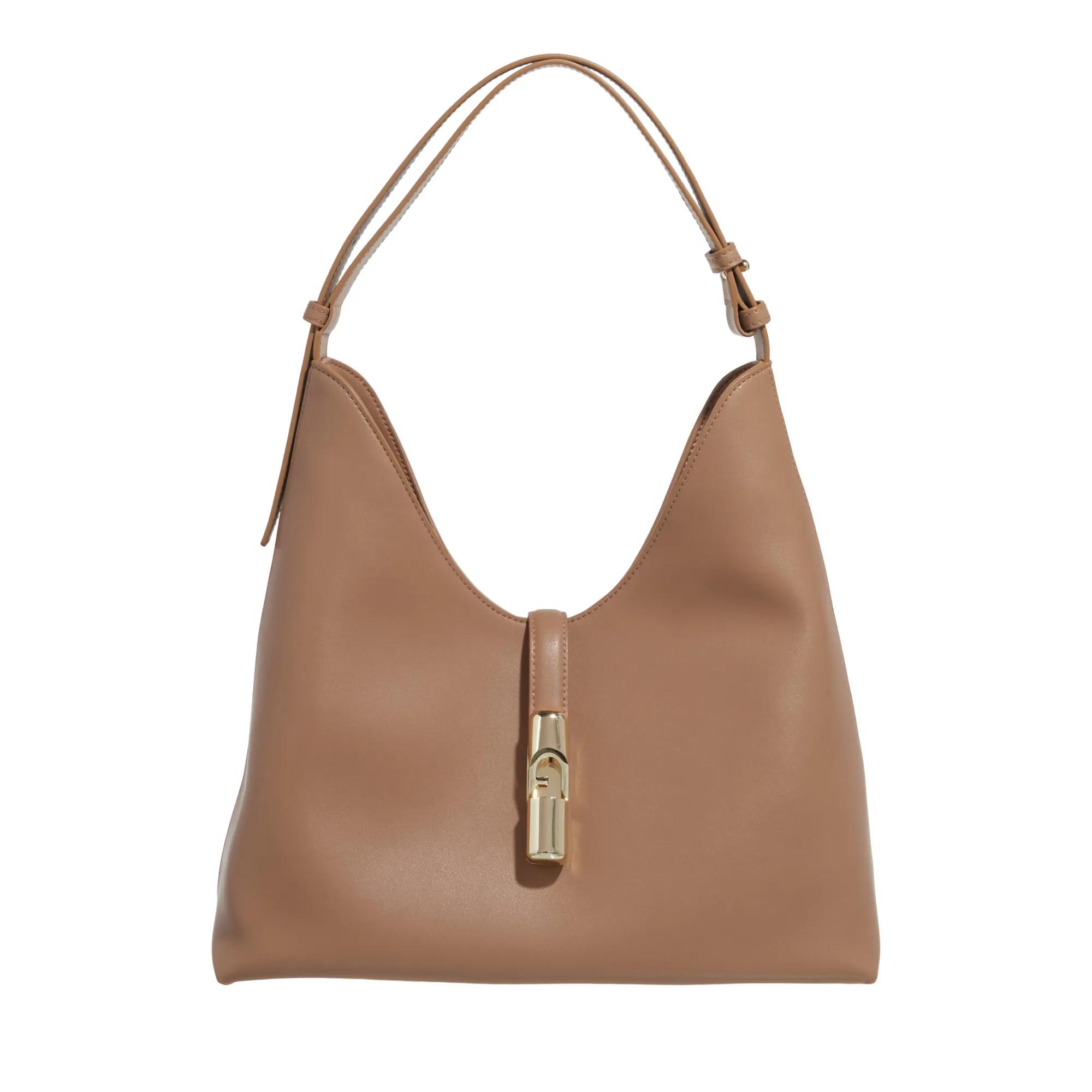 Furla Women's Beige Hobo Bags - Goccia Hobo - Hobo Bags For Unisize