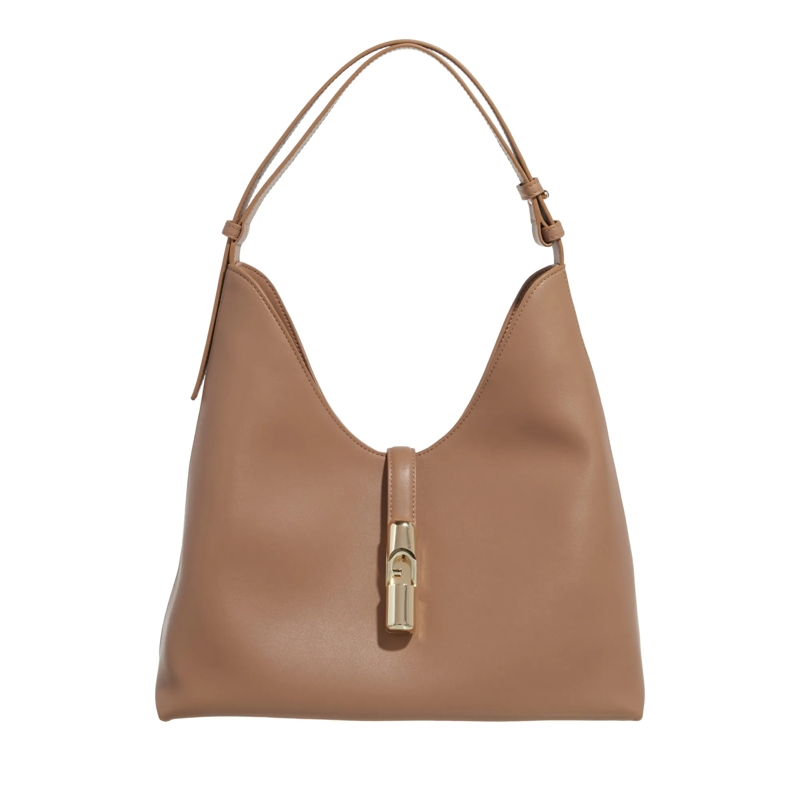 Furla Schultertasche Furla Goccia M Hobo Deserto
