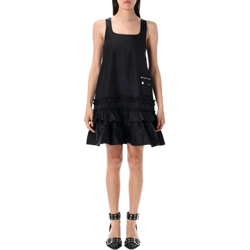 GANNI Minikleid Duchesse Mini Dress Black