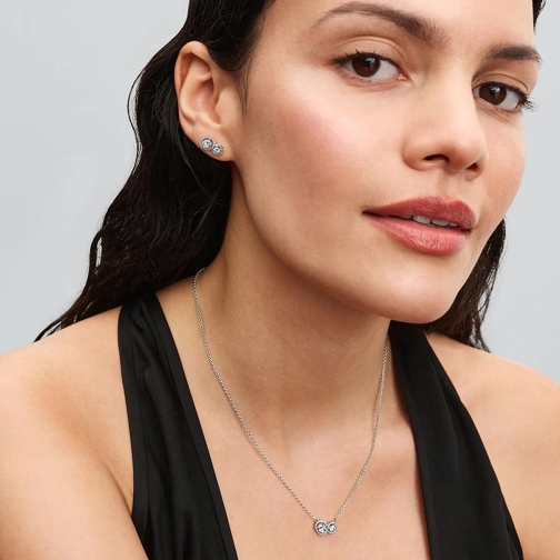 Pandora Collier moyen Embracing Halo Necklace Sterling Silber (Image 2)