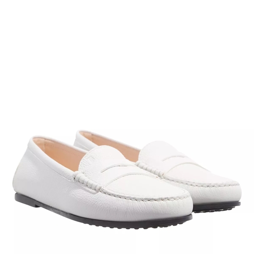Tod's City Gommino Driving Shoes White Conducteur
