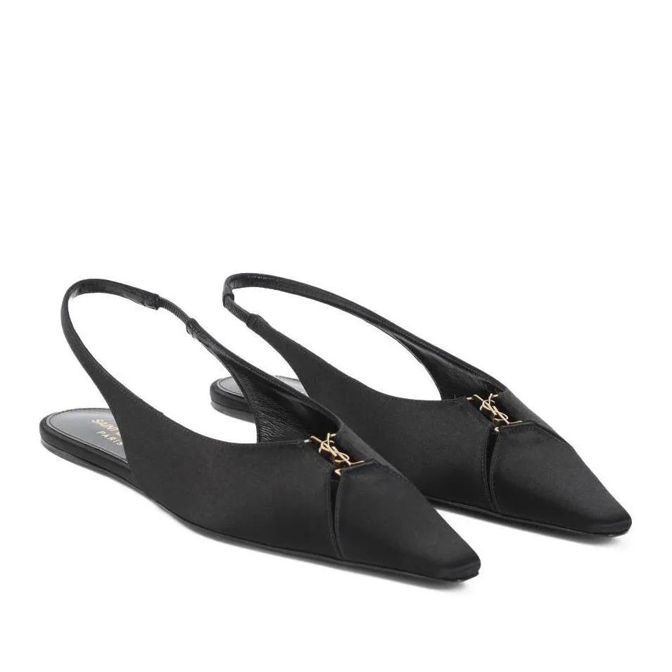 Saint Laurent Slipper & Pantoletten - Babylone 00 Sandal - Gr. 37,5 (EU) - in Schwarz - für Damen