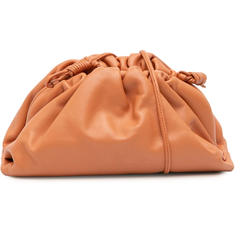 Bottega Veneta Schultertasche Lambskin The Mini Pouch Crossbody braun