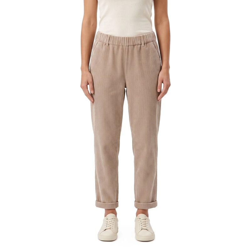 Lis Lareida Pantalon en velours côtelé Cordhose aus Baumwoll-Mix braun(Image 2)