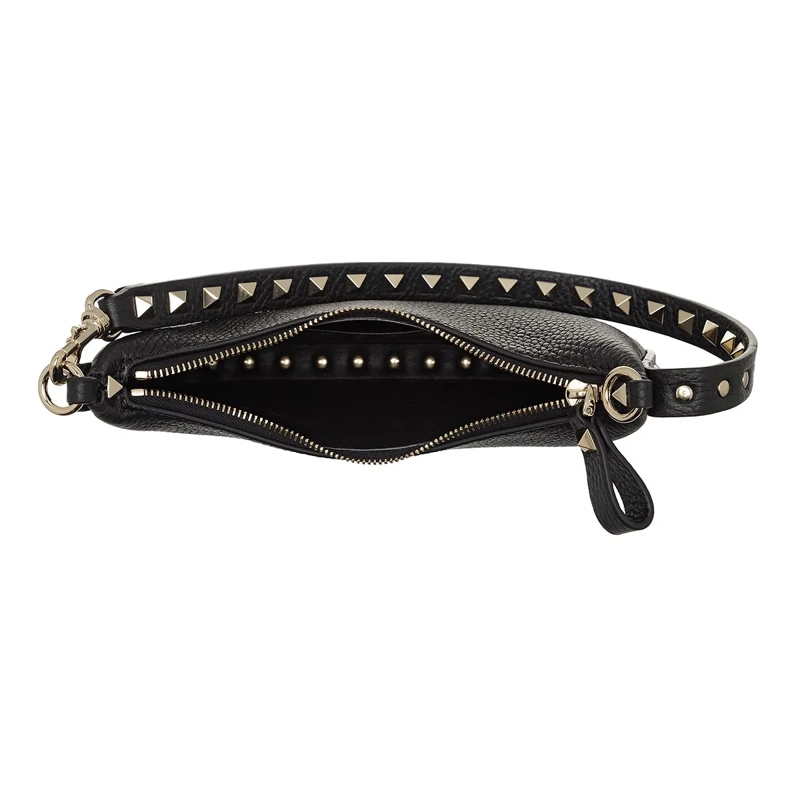 Valentino Garavani Sac à bandoulière Rockstud Mini Hobo Nero(Image 5)