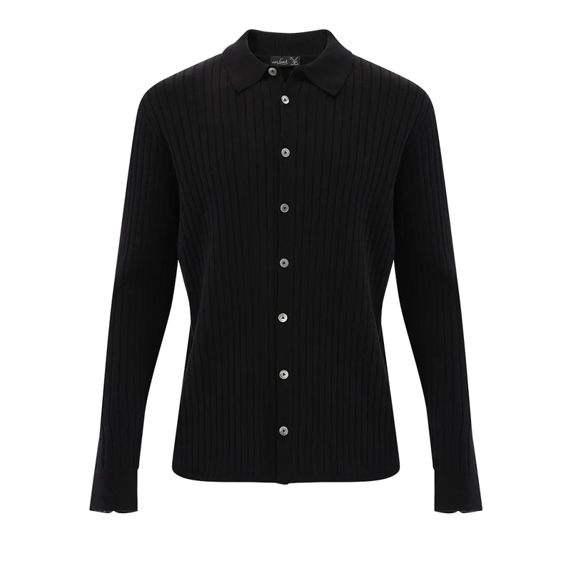 VAN LAACK Hemd Hemd Uni schwarz