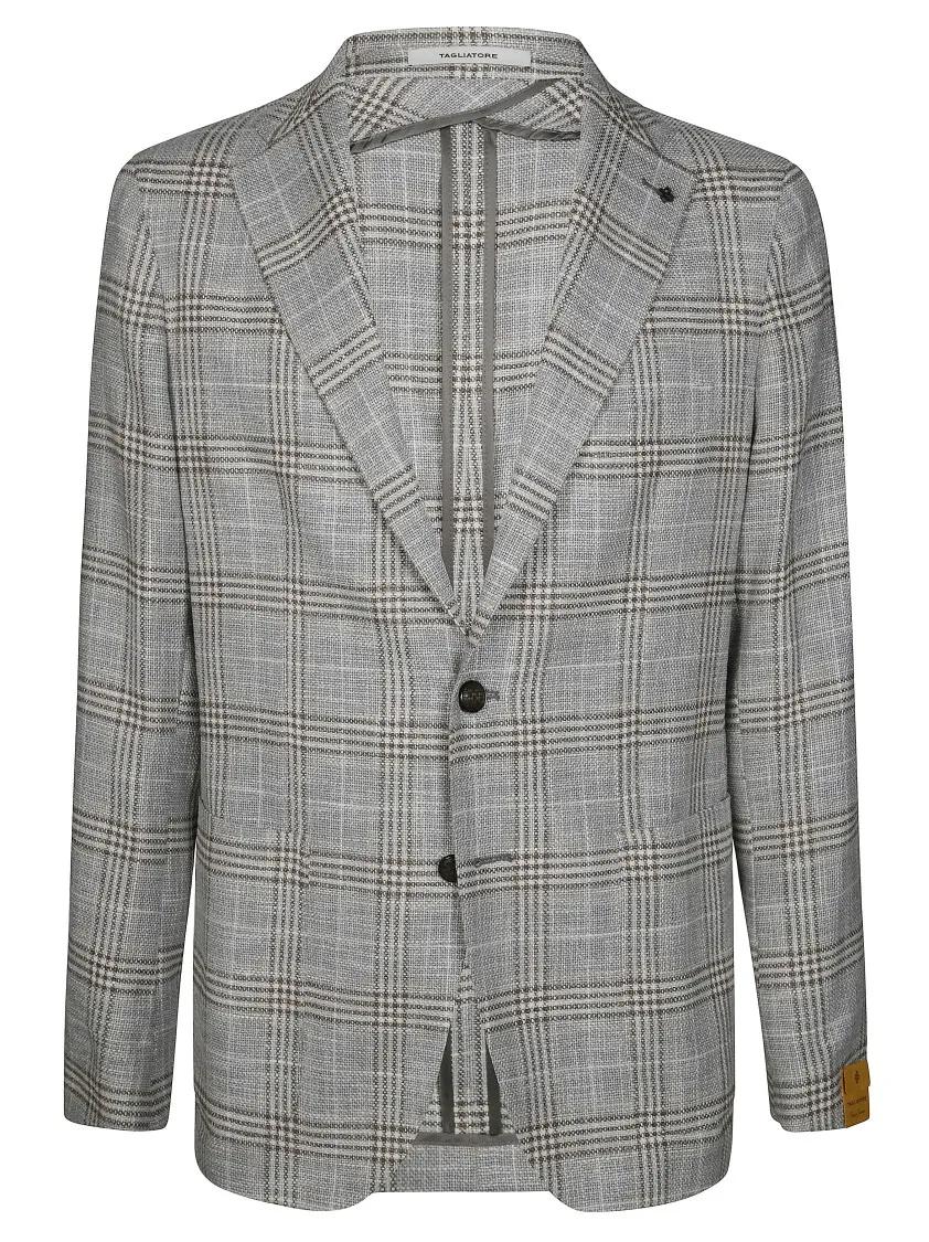 Tagliatore Monte Carlo Single Breasted Jacket Grey | Blazer