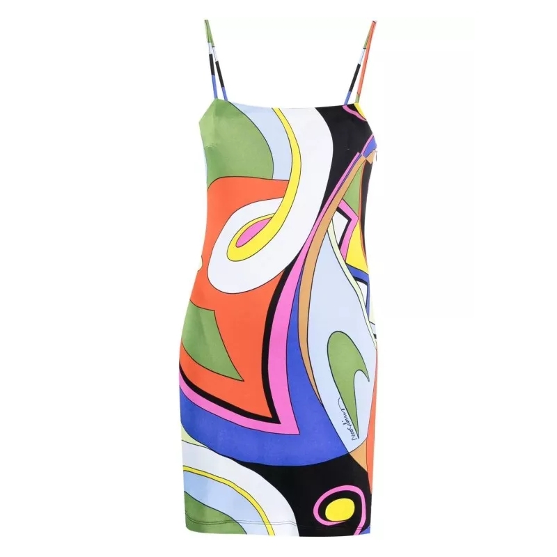 Moschino Kleid Multicolored Print Short Dress Multicolor