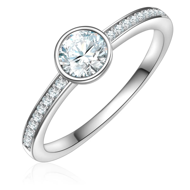 Trilani Ring Sterling Silber Ring Zirkonia silber(Image 2)