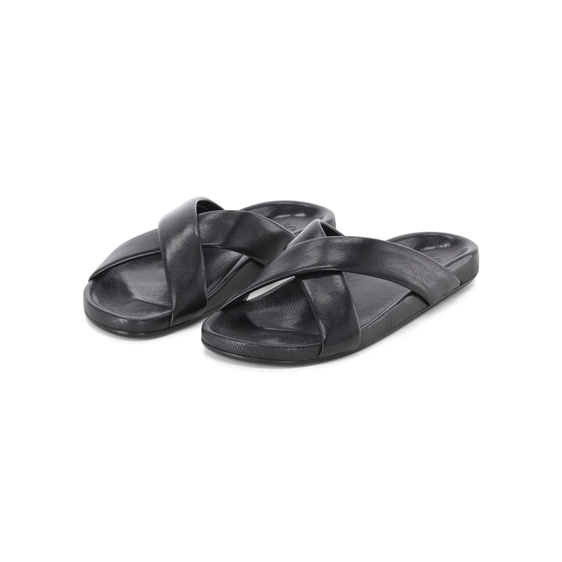 Saint Laurent Schnürschuhe Sandalen aus Leder schwarz