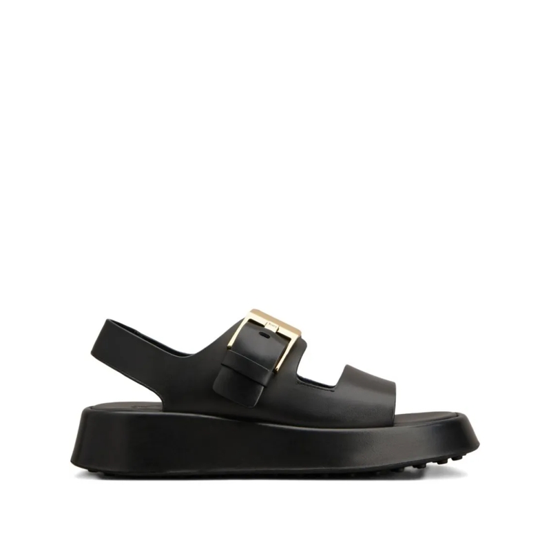 Tod's Sandalen Platform Sandals With Gold-Tone Buckle Fastening Black