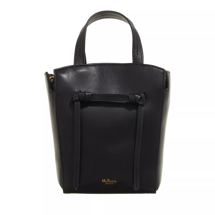 Black leather mulberry bag online