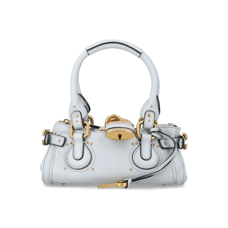 Chloé Crossbody Bag Chloé Small Paddington Grained Leather Bag White