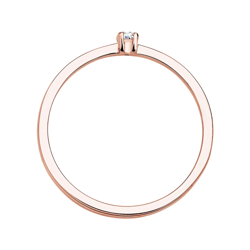 Elli Diamantring Ring Verlobung Solitär Diamant (0.03 ct.) 925 Silb gold(Image 3)