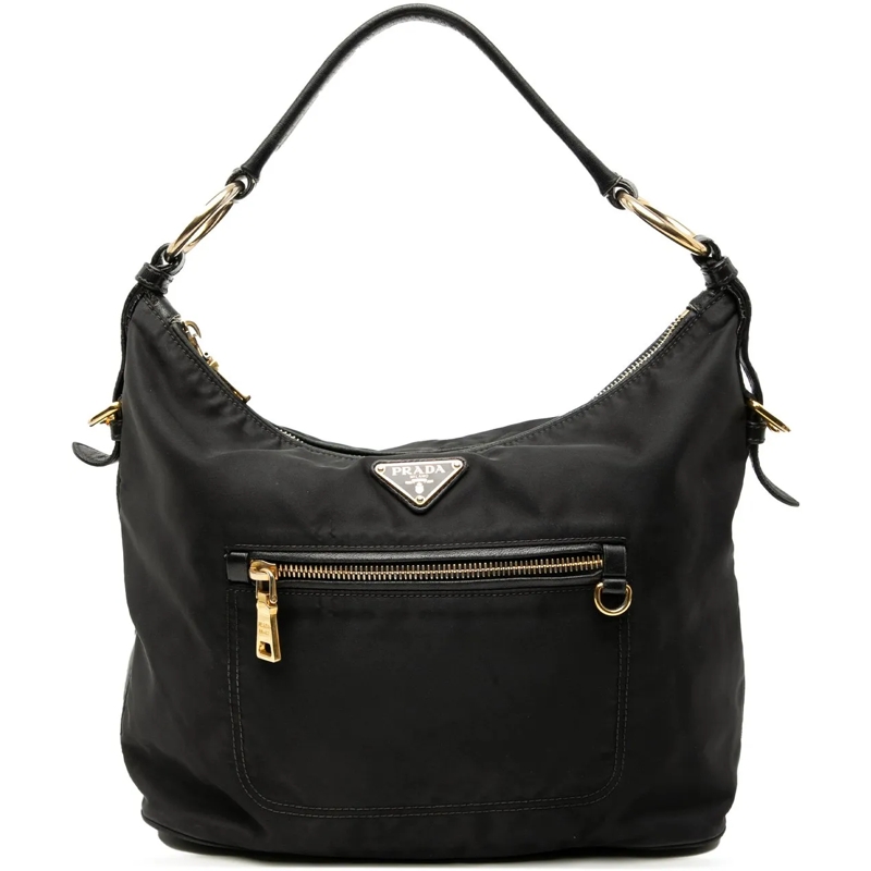 Prada Schultertasche Tessuto Shoulder Bag schwarz