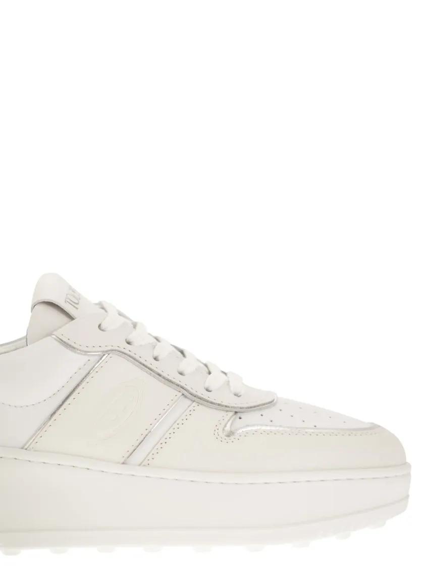 Thumbnail - Tod's Low-Top Sneaker - Soft Leather Platform Sneakers With Embossed Logo - Gr. 40 (EU) - in Weiß - für Damen