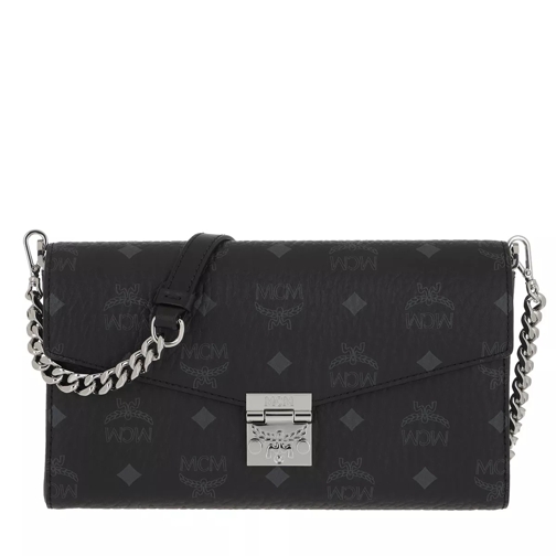 MCM Millie Visetos Medium Crossbody Bag Black Envelope Bag