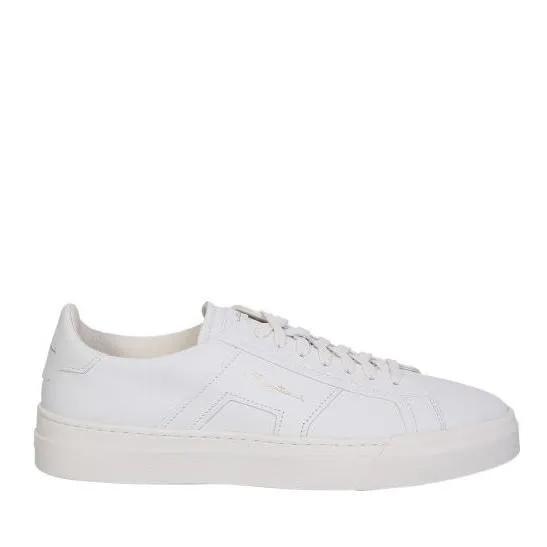 Thumbnail - Santoni Low-Top Sneaker - White Panelled Design Sneakers - Gr. 10 - in Weiß - für Damen