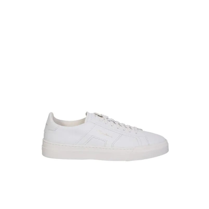 Santoni Low-Top-Sneaker White Panelled Design Sneakers Neutrals(Image 6)
