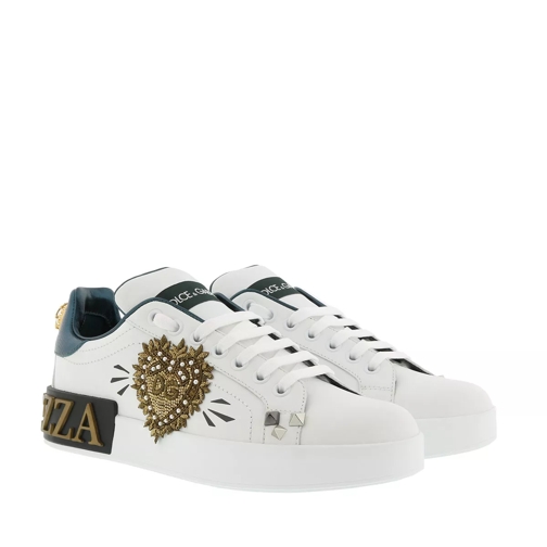 Dolce&Gabbana Portofino Sneakers Printed Nappa Leather White/Multi Low-Top Sneaker