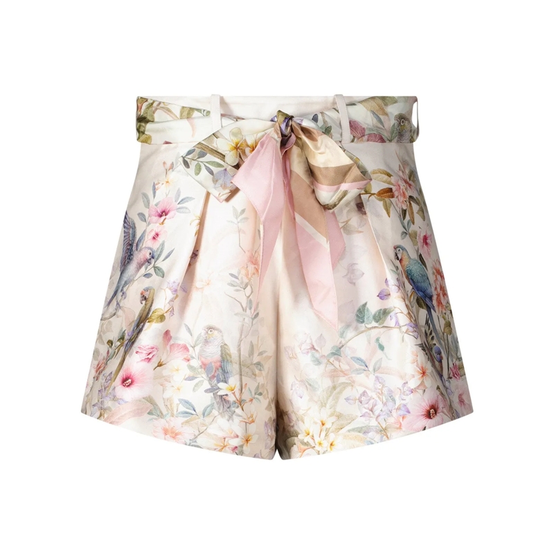 Zimmermann Shorts Rebellion Tuck Shorts Neutrals