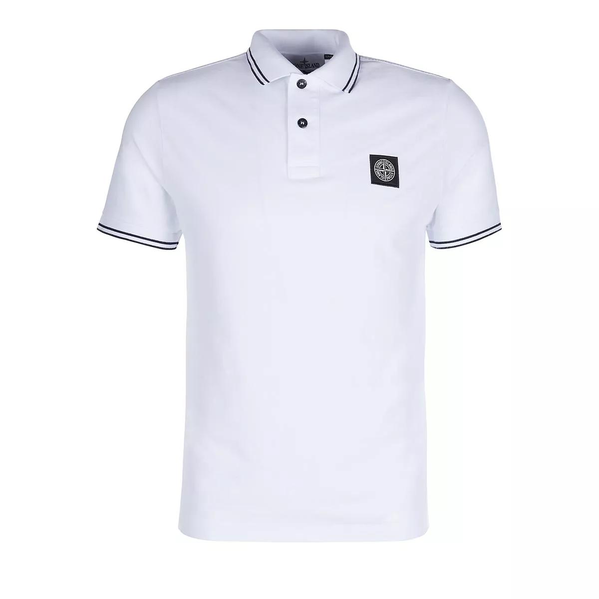 Stone Island - Polo M Corta Slim Fit - Größe S - weiß