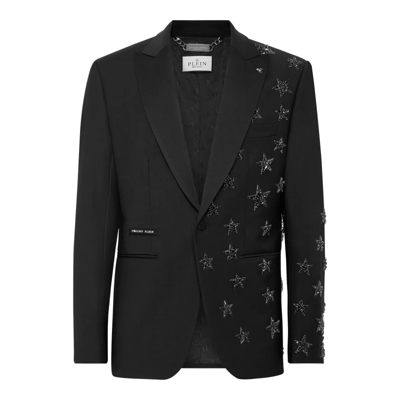 Philipp Plein Blazer Einknopf-Blazer Slim Fit schwarz