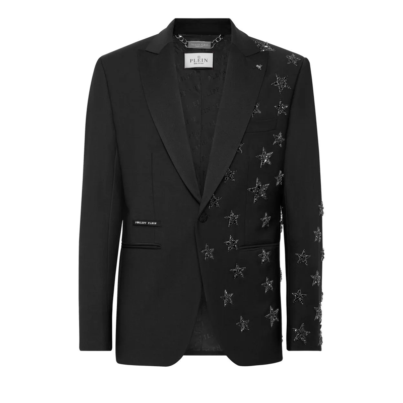Philipp Plein Blazer Einknopf-Blazer Slim Fit schwarz